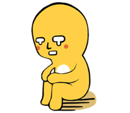Brass boy the sad statue sticker #8624457