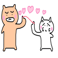 Bullkuma and honwaka cat