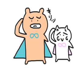 Bullkuma and honwaka cat sticker #8624824