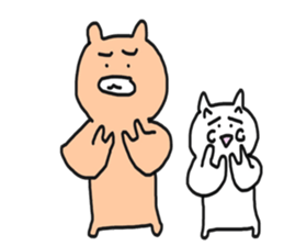 Bullkuma and honwaka cat sticker #8624837