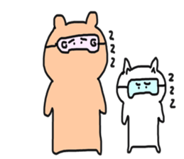 Bullkuma and honwaka cat sticker #8624838