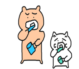 Bullkuma and honwaka cat sticker #8624839