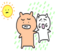 Bullkuma and honwaka cat sticker #8624841