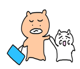 Bullkuma and honwaka cat sticker #8624842
