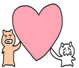 Bullkuma and honwaka cat sticker #8624856