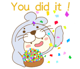 Yururi with animal headgear (E) sticker #8625140