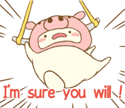 Yururi with animal headgear (E) sticker #8625143