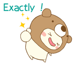 Yururi with animal headgear (E) sticker #8625168