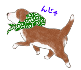 Dog wearing socks. sticker #8625375