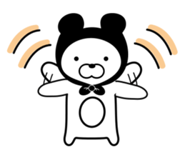 a cowled bear sticker #8625379