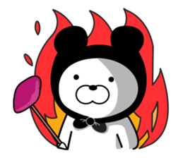 a cowled bear sticker #8625382