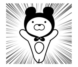 a cowled bear sticker #8625383