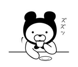 a cowled bear sticker #8625384