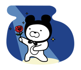 a cowled bear sticker #8625387