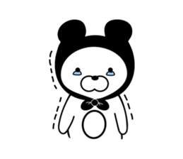 a cowled bear sticker #8625389