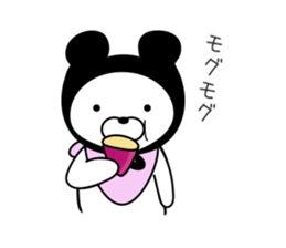 a cowled bear sticker #8625391