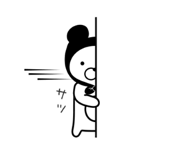 a cowled bear sticker #8625393