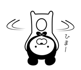 a cowled bear sticker #8625396