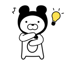 a cowled bear sticker #8625399
