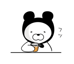 a cowled bear sticker #8625400