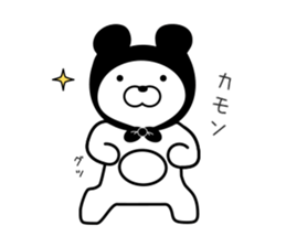 a cowled bear sticker #8625401