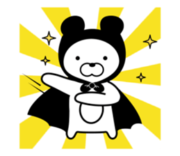 a cowled bear sticker #8625402