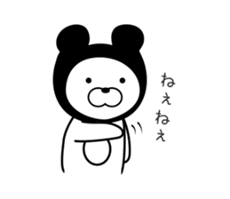 a cowled bear sticker #8625403