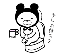 a cowled bear sticker #8625408