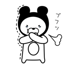 a cowled bear sticker #8625413