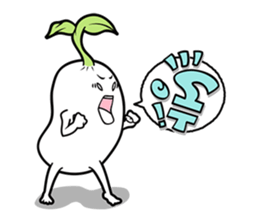 The creature looks like beans. sticker #8625618