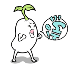 The creature looks like beans. sticker #8625618