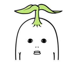 The creature looks like beans. sticker #8625620