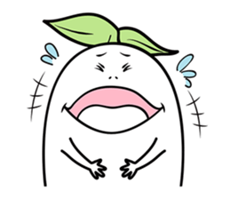 The creature looks like beans. sticker #8625624