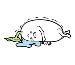 The creature looks like beans. sticker #8625626