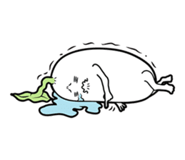 The creature looks like beans. sticker #8625626