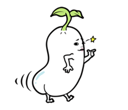 The creature looks like beans. sticker #8625633