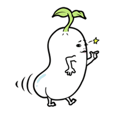 The creature looks like beans. sticker #8625633