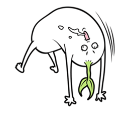 The creature looks like beans. sticker #8625634