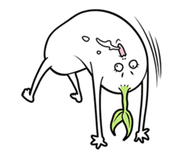 The creature looks like beans. sticker #8625634