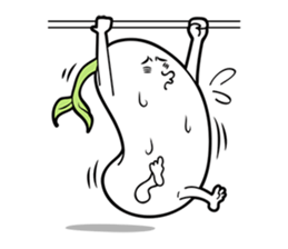 The creature looks like beans. sticker #8625635