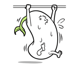 The creature looks like beans. sticker #8625635