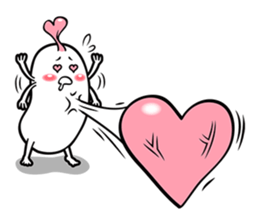 The creature looks like beans. sticker #8625639