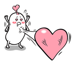 The creature looks like beans. sticker #8625639