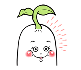 The creature looks like beans. sticker #8625642