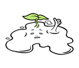 The creature looks like beans. sticker #8625643