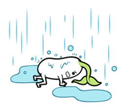 The creature looks like beans. sticker #8625648