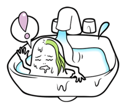 The creature looks like beans. sticker #8625649