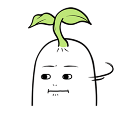 The creature looks like beans. sticker #8625651