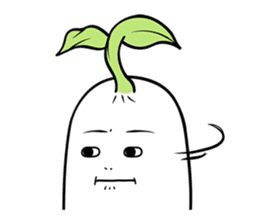 The creature looks like beans. sticker #8625651