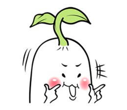 The creature looks like beans. sticker #8625652